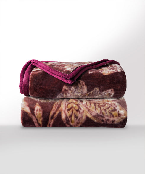 Home Essential Soft Sanctuary 1 Ply Double Flannel Blanket, Nora|2.7 KG