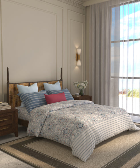Home Essential Suzani Double AC Comforter, Vata Stuti| 144 TC Cotton