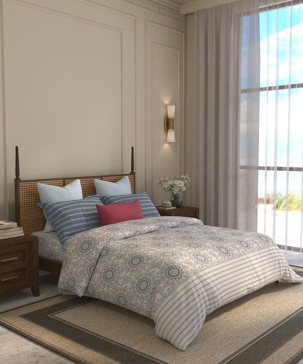 Home Essential Suzani Double AC Comforter, Vata Stuti| 144 TC Cotton