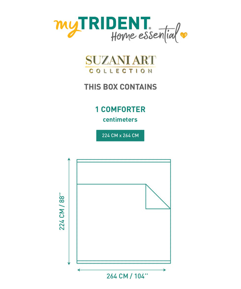 Home Essential Suzani Double AC Comforter, Vata Stuti| 144 TC Cotton