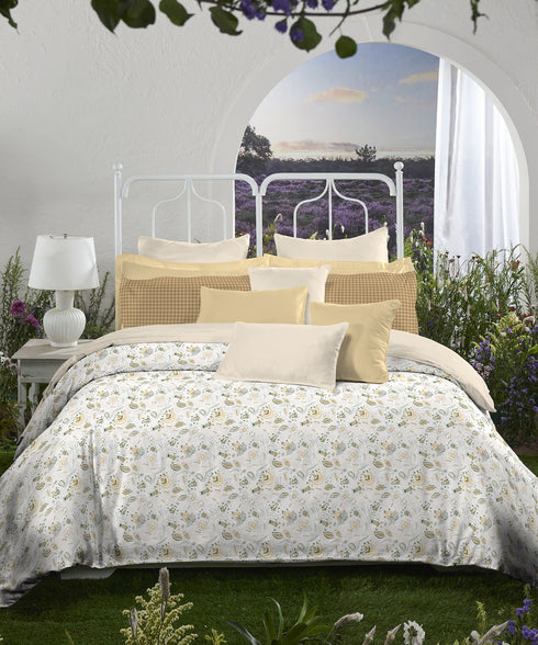 Aroma King Bedsheet Set,Vanilla Fudge|180 TC Cotton|2 Pillow Covers