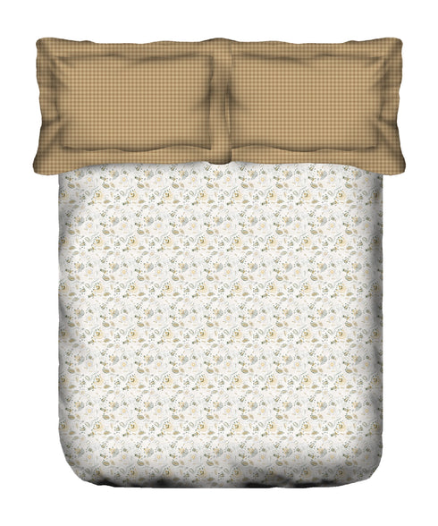 Aroma King Bedsheet Set,Vanilla Fudge|180 TC Cotton|2 Pillow Covers