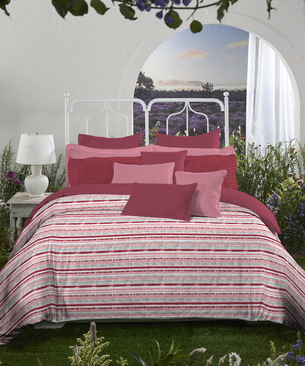 Aroma King Bedsheet Set,Strawberry The Edit|180 TC Cotton|2 Pillow Covers