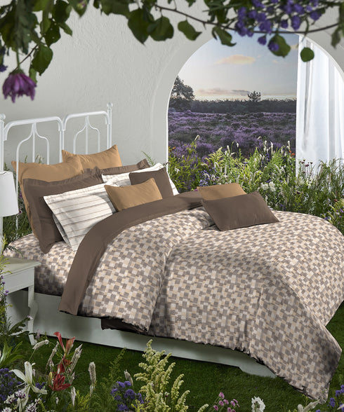 Aroma King Bedsheet Set, Sandalwood Root|180 TC Cotton|2 Pillow Covers