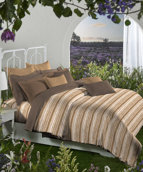 Aroma King Bedsheet Set, Sandalwood Ash|180 TC Cotton|2 Pillow Covers