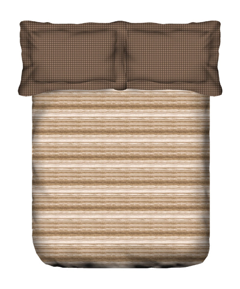 Aroma King Bedsheet Set, Sandalwood Ash|180 TC Cotton|2 Pillow Covers