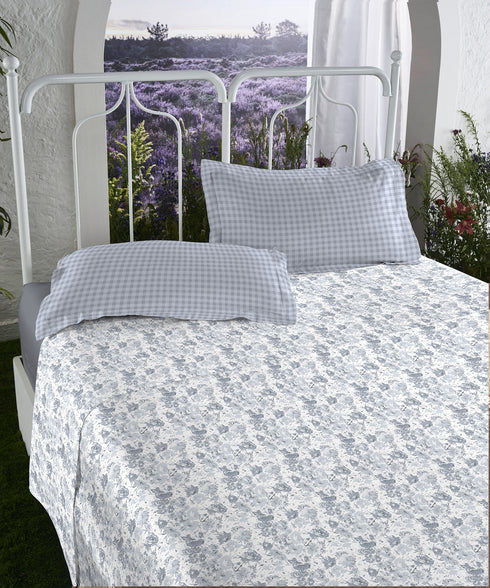 Aroma King Bedsheet Set, Lily Petal|180 TC Cotton|2 Pillow Covers