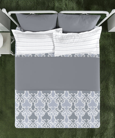 Aroma King Bedsheet Set, Lily Blush|180 TC Cotton|2 Pillow Covers