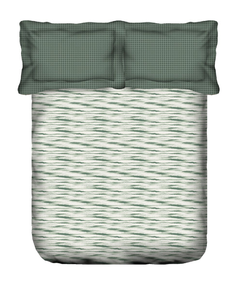 Aroma King Bedsheet Set, Green Apple Whirl|180 TC Cotton|2 Pillow Covers