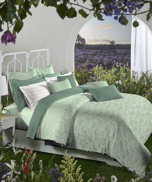 Aroma King Bedsheet Set, Green Apple Tickle|180 TC Cotton|2 Pillow Covers