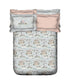 Indulgence Painterly Pattern King Bedsheet Set, The Quiet River|300 TC Cotton| 4 Pillow Covers