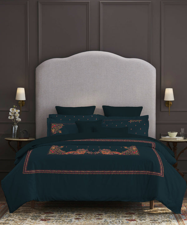 Nectarsoft Elite King Bedsheet Set, Moonlight Bloom| 400 TC Cotton| 4 Pillow Covers