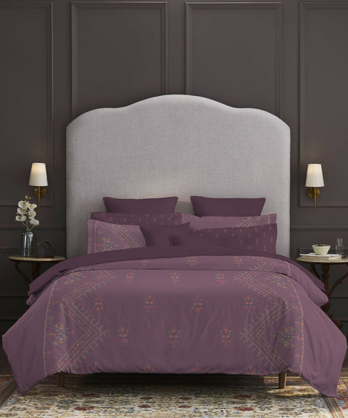 Nectarsoft Elite King Bedsheet Set, Rose Dust| 400 TC Cotton| 4 Pillow Covers