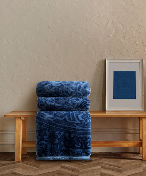 Sanskriti 2 ply Single Mink Blanket, Lipan Art| 3.2 KG