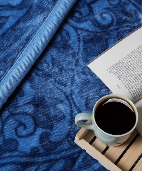 Sanskriti 2 ply Single Mink Blanket, Lipan Art| 3.2 KG