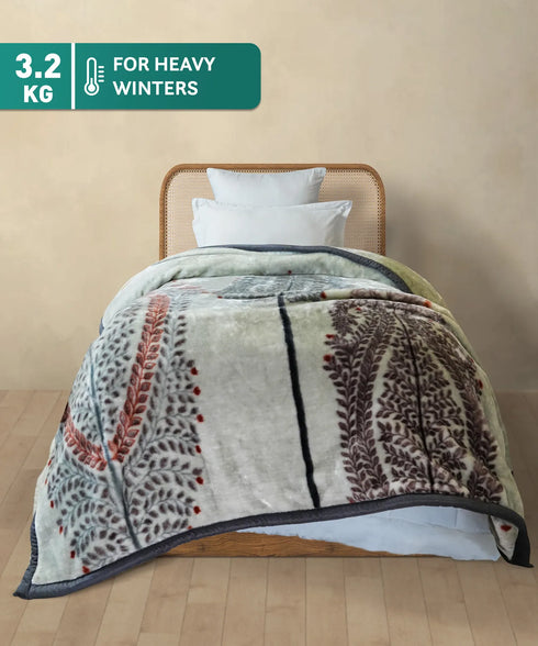 Sanskriti 2 ply Single Mink Blanket, Pattachitra| 3.2 KG