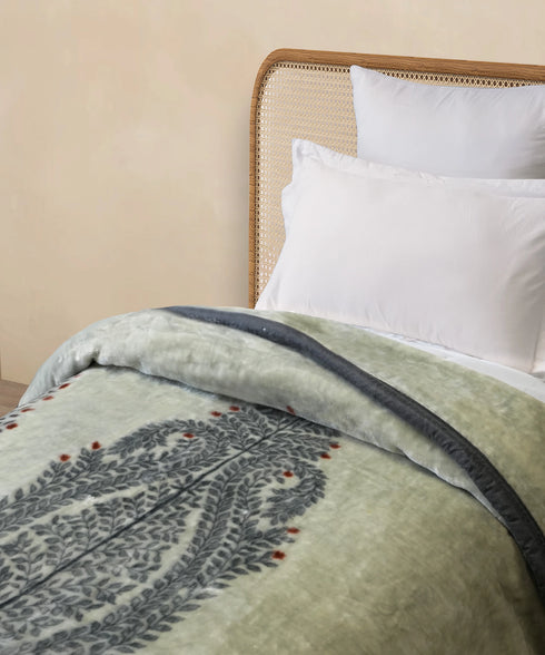 Sanskriti 2 ply Single Mink Blanket, Pattachitra| 3.2 KG