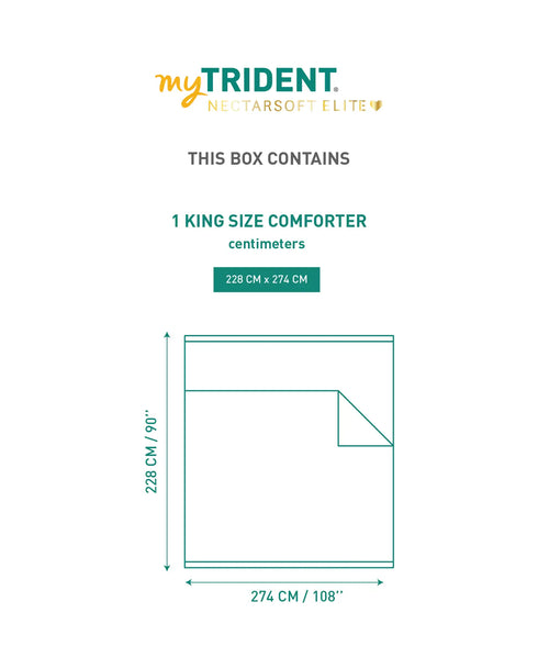 Nectarsoft Elite Double AC Comforter, Rumi| 400 TC Cotton Shell 150 GSM Polyester Filling