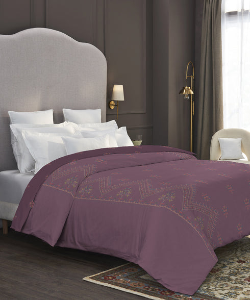 Nectarsoft Elite Double AC Comforter, Rose Dust| 400 TC Cotton Shell 150 GSM Polyester Filling