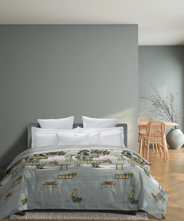 Classic Safarnama Double AC Comforter, Sky Bound Tracks| 210 TC Cotton Shell 150 GSM Polyester Filling