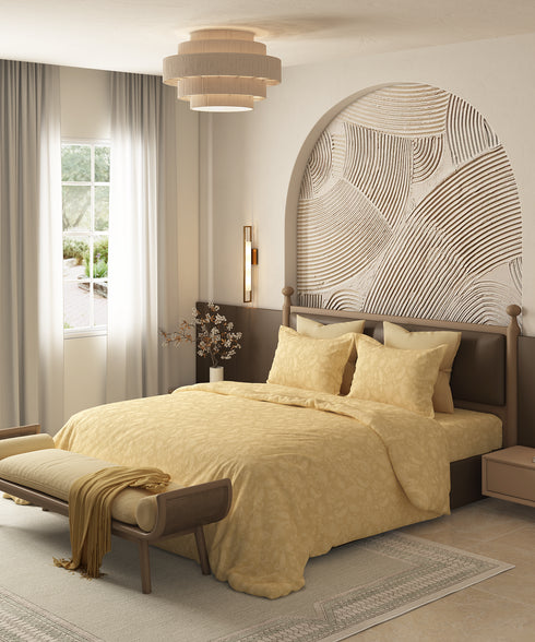 Home Essential Pastel Poetry Floral King Bedsheet, NITARA DAISY|144TC Cotton| 2 Pillow Covers