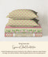 Gates Around The Globe King Bedsheet Set, Lirale| 180 TC Cotton| 2 Pillow Covers