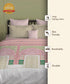 Gates Around The Globe King Bedsheet Set, Lirale| 180 TC Cotton| 2 Pillow Covers