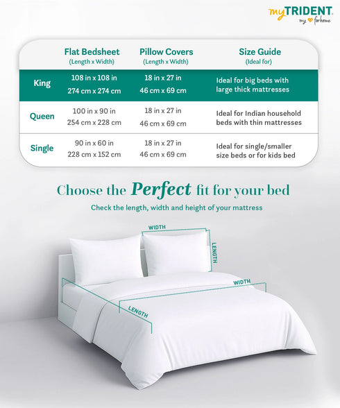 Gates Around The Globe King Bedsheet Set, Torii| 180 TC Cotton| 2 Pillow Covers