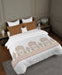 Gates Around The Globe King Bedsheet Set, Whitemyst| 180 TC Cotton| 2 Pillow Covers