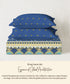 Gates Around The Globe King Fitted Bedsheet Set, Amara| 180 TC Cotton| 2 Pillow Covers