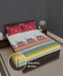 Gates Around The Globe King Fitted Bedsheet Set, Torii| 180 TC Cotton| 2 Pillow Covers