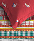 Gates Around The Globe King Fitted Bedsheet Set, Torii| 180 TC Cotton| 2 Pillow Covers
