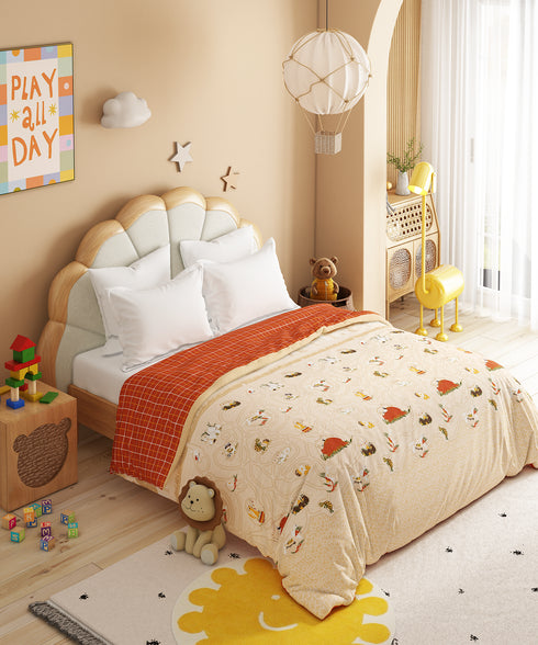 Juniors Double AC Comforter,Burrow Bros| 144TC Cotton