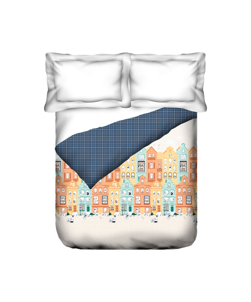 Juniors Double AC Comforter, Day Doodle| 144TC Cotton
