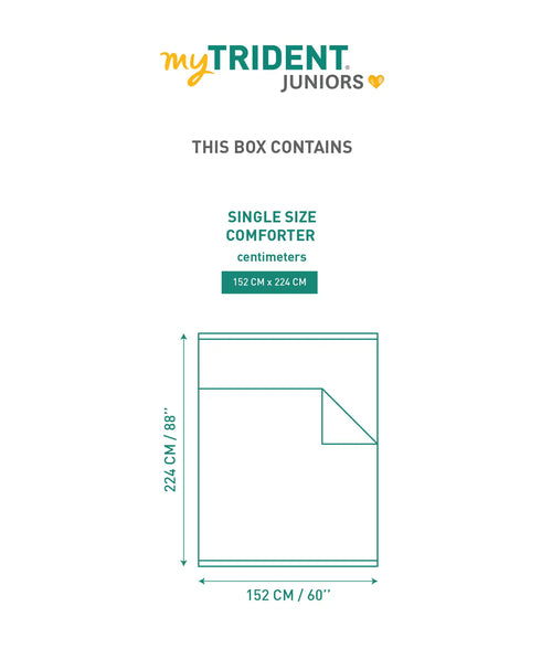 Juniors Single AC Comforter, Wander ways| 144TC Cotton