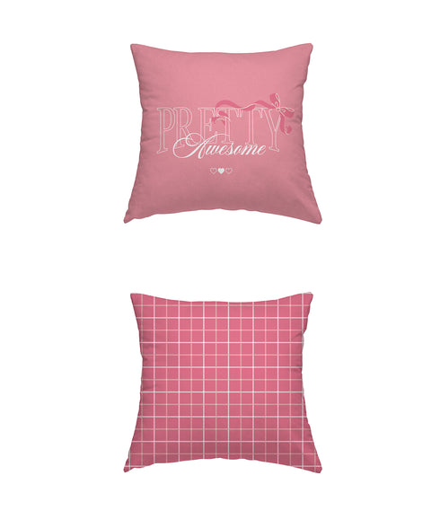 Juniors Double Bedsheet Set, Cue Coquette| 144TC Cotton|2 Pillow Covers & 2 Cushion Covers