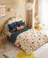 Juniors Double Bedsheet Set, Scribble Spot| 144TC Cotton|2 Pillow Covers & 2 Cushion Covers