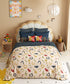 Juniors Double Bedsheet Set, Scribble Spot| 144TC Cotton|2 Pillow Covers & 2 Cushion Covers
