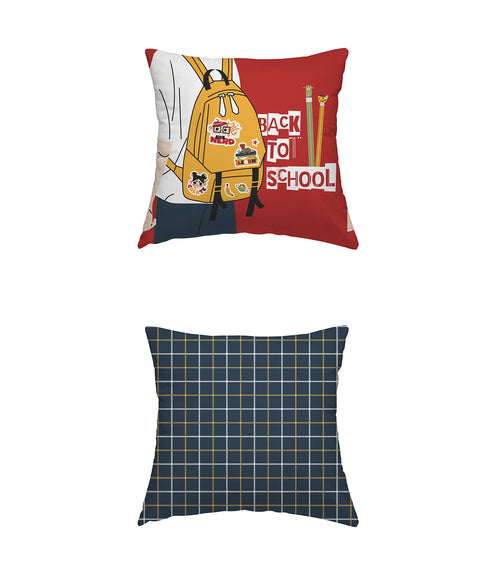 Juniors Double Bedsheet Set, Scribble Spot| 144TC Cotton|2 Pillow Covers & 2 Cushion Covers