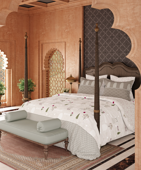 Road To Jaipur King Bedsheet Set, BAORI BAATEIN |210 TC Cotton |2 Pillow Covers