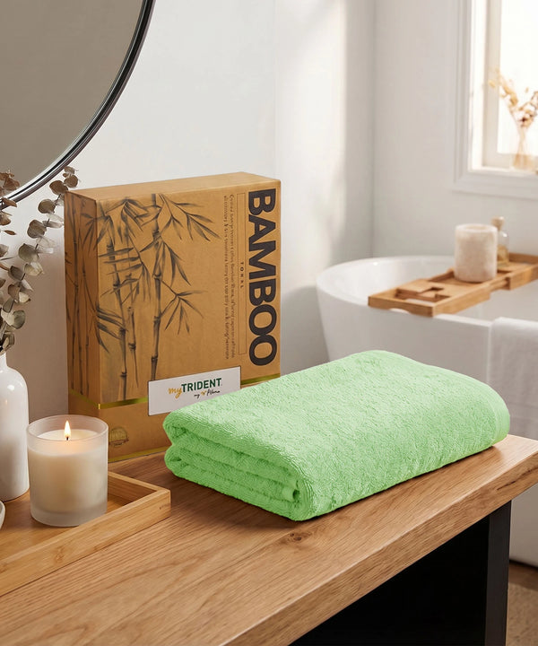 Cotton Bamboo Bath Towel, Sage Green| 450 GSM 80% Cotton 20% Bamboo