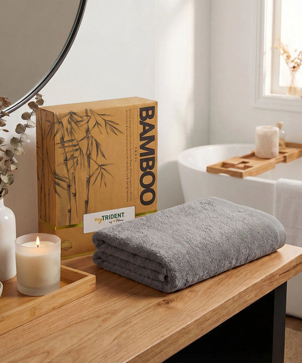 Cotton Bamboo Bath Towel, Beige| 450 GSM 80% Cotton 20% Bamboo