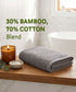Cotton Bamboo Bath Towel, Charcoal| 450 GSM