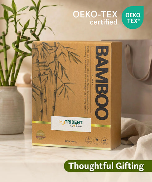 Cotton Bamboo Bath Towel, Charcoal| 450 GSM