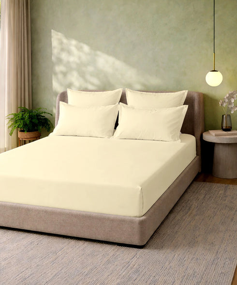 Style me Solid King Bedsheet, Duck Egg |180 TC Cotton|2 Pillow Covers|Solid