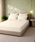 Style me Solid King Bedsheet, Cream |180 TC Cotton|2 Pillow Covers|Solid