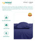 Style me Solid King Fitted Bedsheet, Navy |180 TC Cotton|2 Pillow Covers|Solid