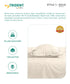 Style me Solid King Fitted Bedsheet, Cream|180 TC Cotton|2 Pillow Covers|Solid