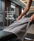 Cotton Bamboo Gym Towel, Charcoal| 450 GSM|80% Cotton 20% Bamboo