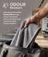 Cotton Bamboo Gym Towel, Charcoal| 450 GSM|80% Cotton 20% Bamboo